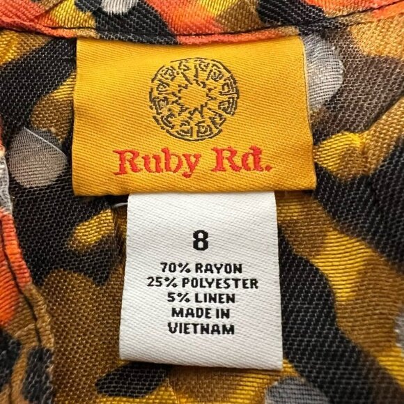 Ruby Rd Womens Shirt Jacket Multicolor Buttons Front Pockets Roll Tab Sleeve 8 - Picture 10 of 10